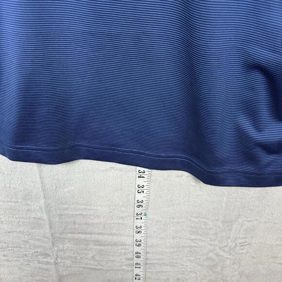 Callaway Opti-Dri Golf Polo Shirt Blue Striped XL Moisture Wicking Short Sleeve - Picture 7 of 7